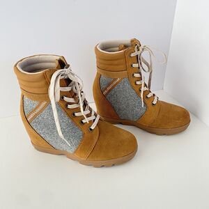 Serra Womens Boots‎ Genuine Cow Suede Leather Brown Sz 7 Urban Chic Lugged Lexie